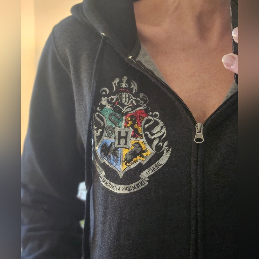 Harry Potter Zip-Up Hoodie, Unisex Size Small